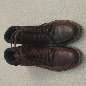 Four Brothers Airfield Moc Toe Side Zip Leather Boots 10.5